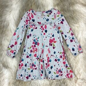 5 Year Joules Long Sleeve Ruffle Floral Dress